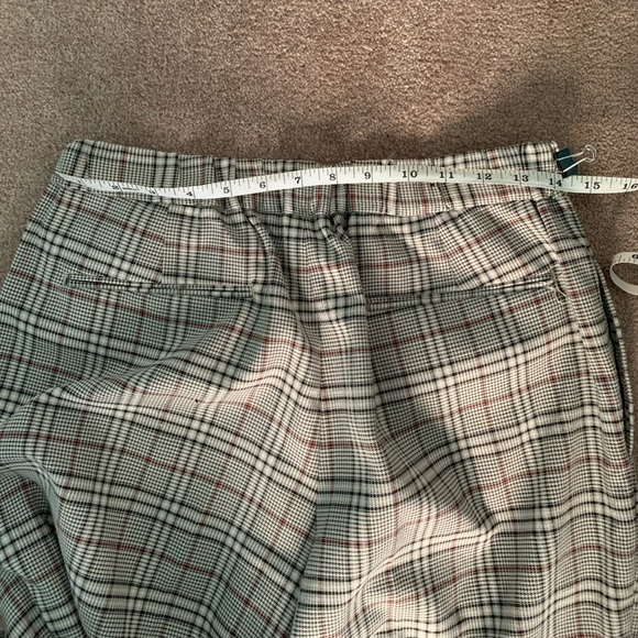 Top Man Plaid Straight Leg Dress Pants (unisex) - Picture 8 of 12